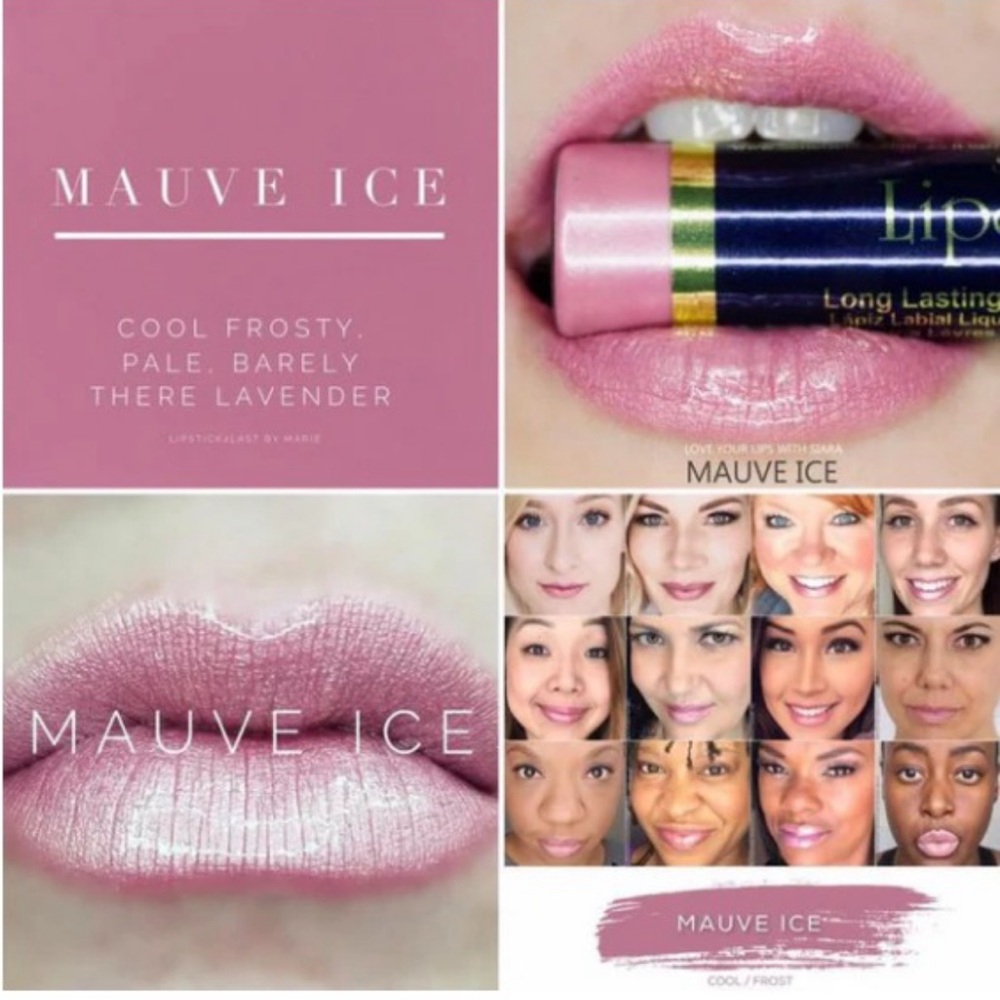LipSense Mauve Ice Long-Lasting Lip Color - Cool Frosty Pink